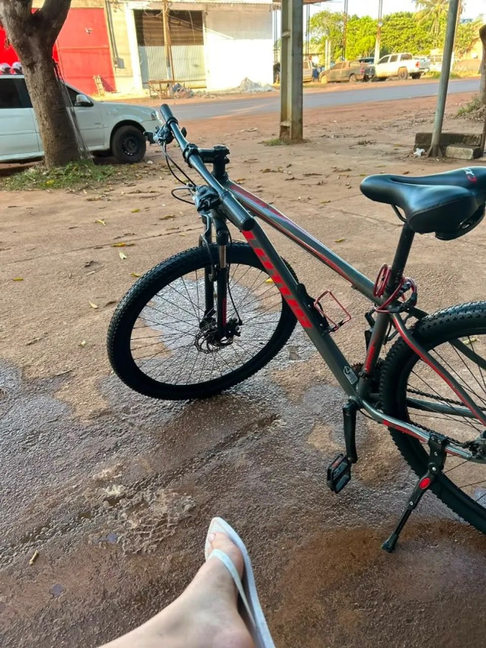 Bicicleta marca Lótus 29 cinza e vermelho - Foto 4