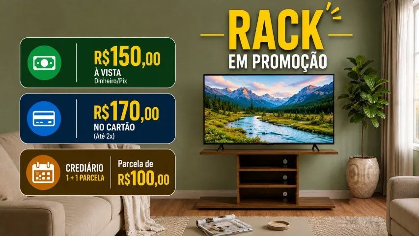 Rack em promoção