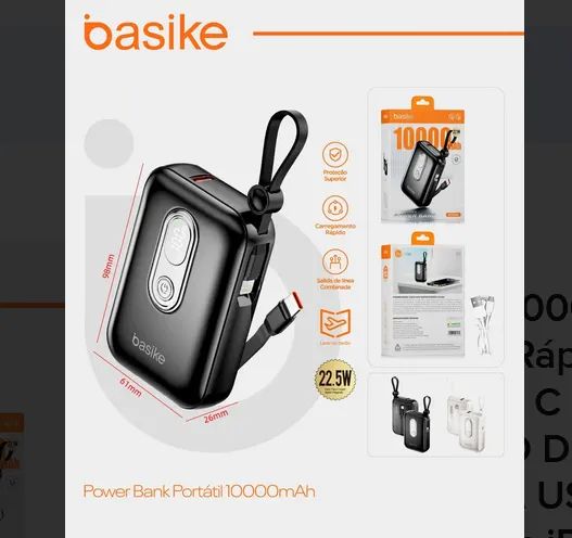 Basike Power Bank 10000mAh 22.5W Turbo Carga Rápida - Foto 2