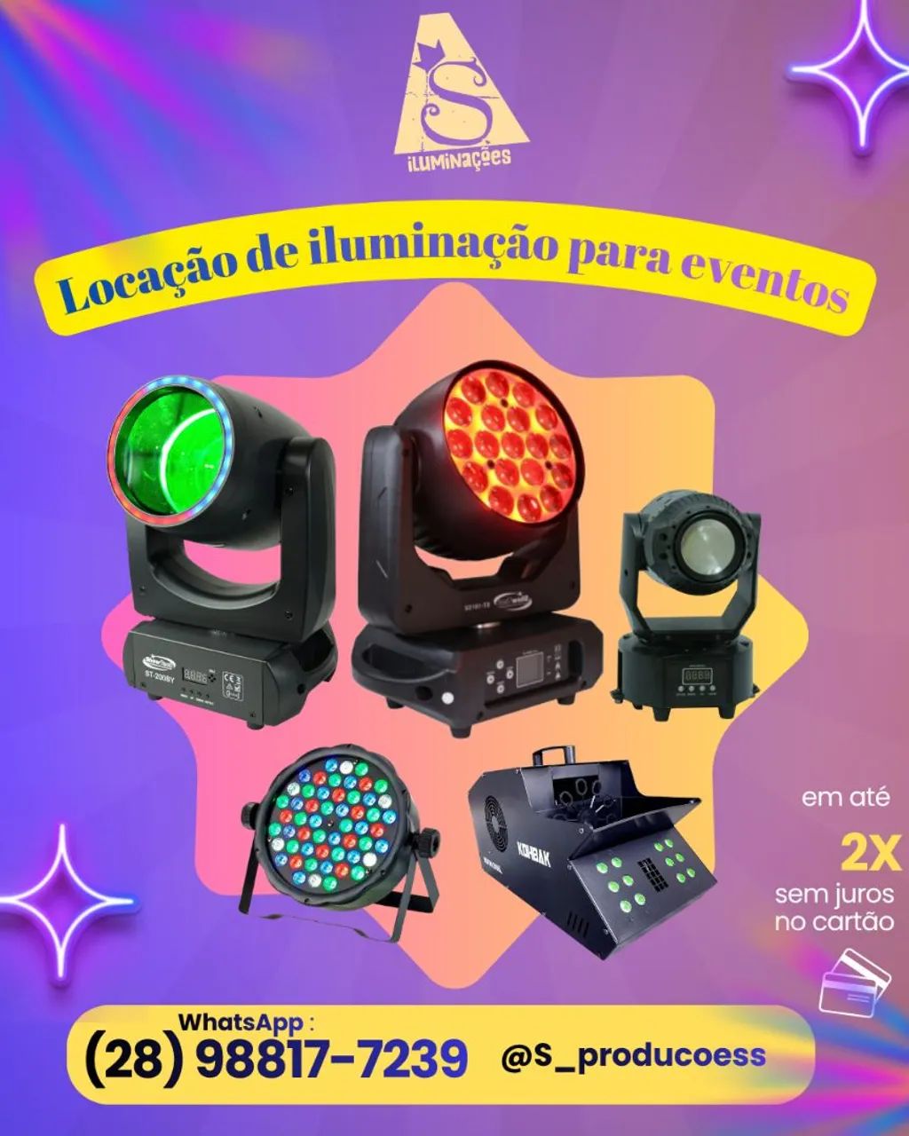 Iluminação para festas,eventos ,igrejas , lojas