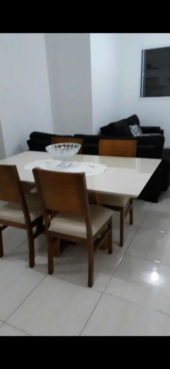 Mesa de jantar, seis lugares, vidro branco!!!  - Foto 3