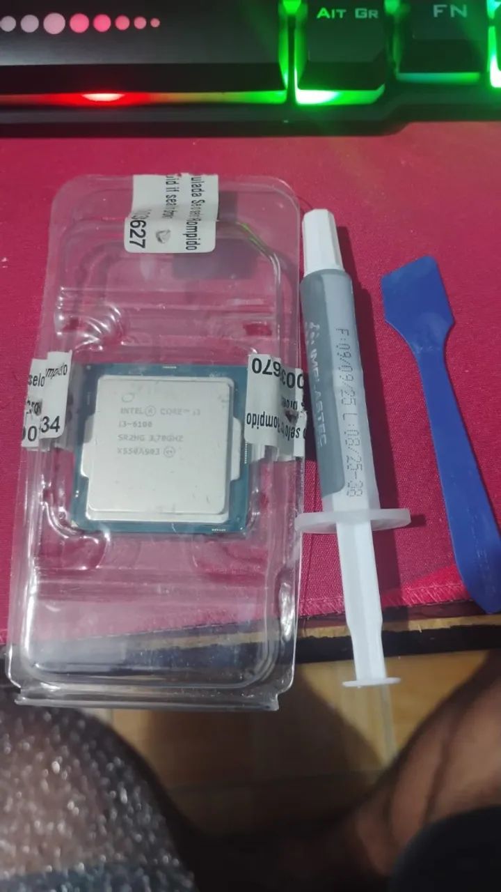 Processador Intel Core i3-6100t 3.7ghz, Socket LGA 1151 VAI COM PASTA E PAZINHA
