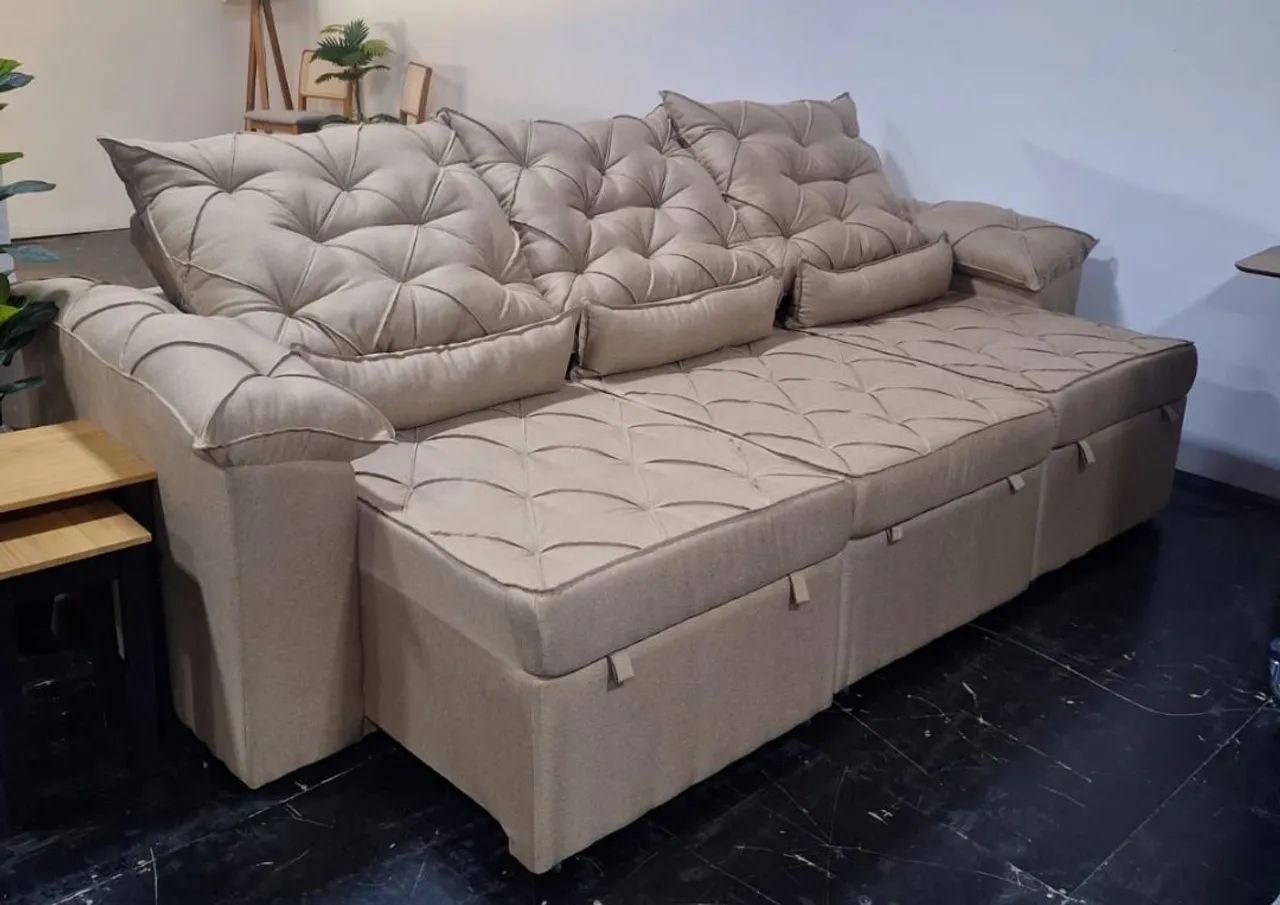 Sofá retratil reclinável Thor molas ensacadas espuma D33