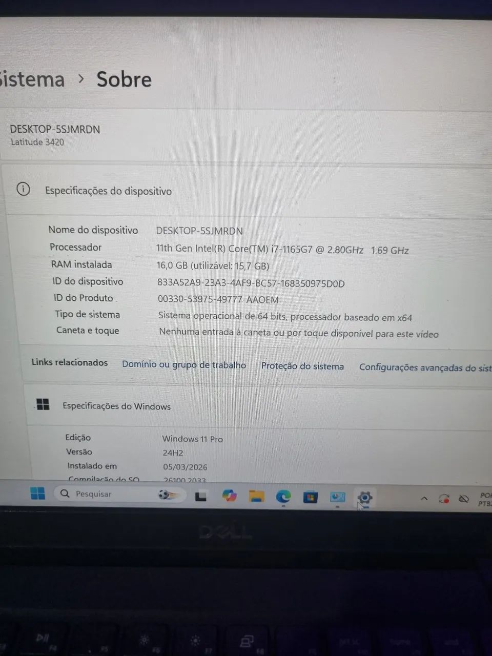 Notebook dell i7 11 geração com placa de video integrada e 16 gb de ram - Foto 2