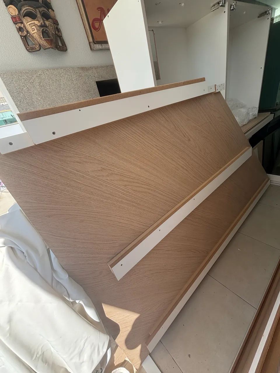 PAINEL EM MDF CARVALHO NATURAL  - 2 PEÇAS - Foto 5