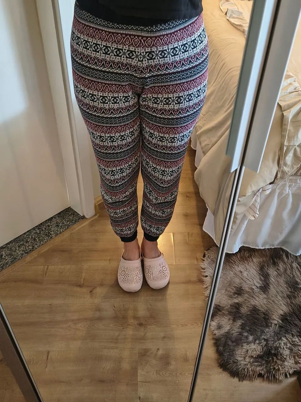 Calça tipo moletom em lã importado muito macia da thiibo - Foto 2