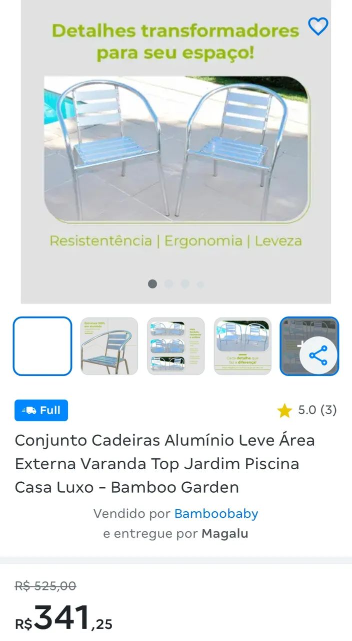 Cadeira de alumínio unidade  - Foto 3