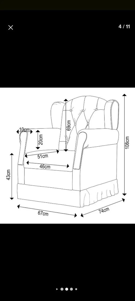 POLTRONA DE AMAMENTAÇÃO COM BALANÇO - Foto 2