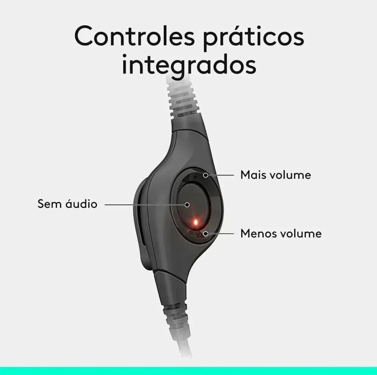 Headset Logitech H390 USB-A com Microfone e Controle de Volume - Foto 3