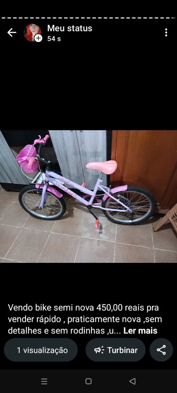 Bicicleta Aro 20 infantil 400 reais 