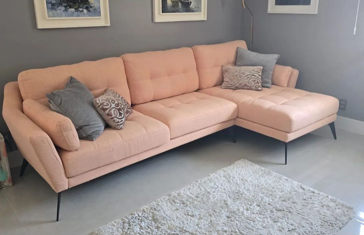 Sofá novo impecável bouclê  - Foto 4