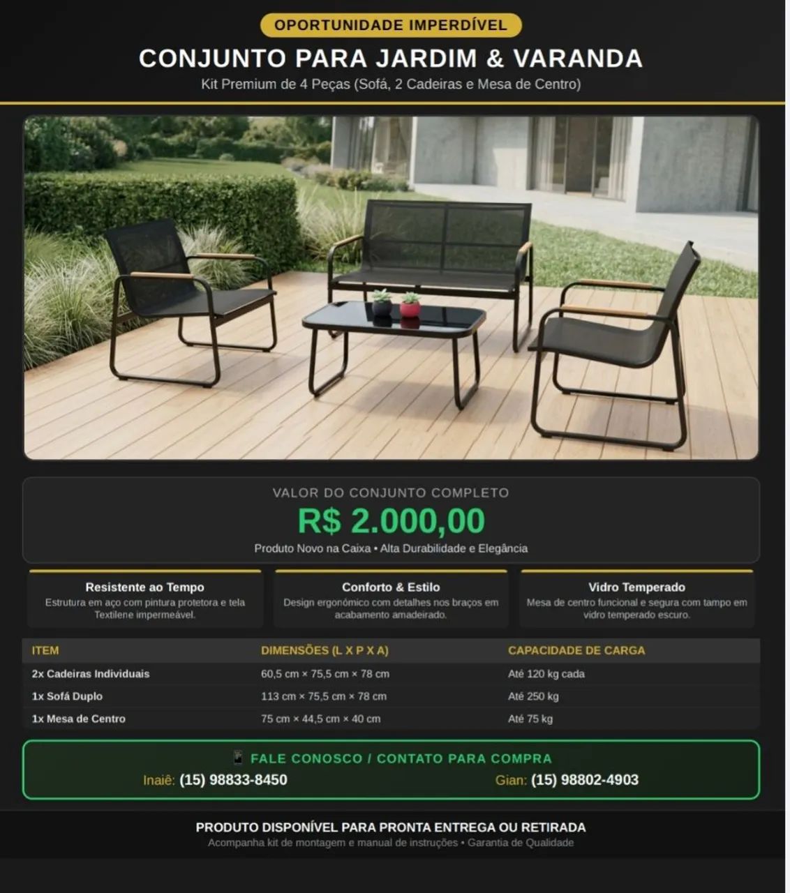 Conjunto área externa ou interna  - Foto 2