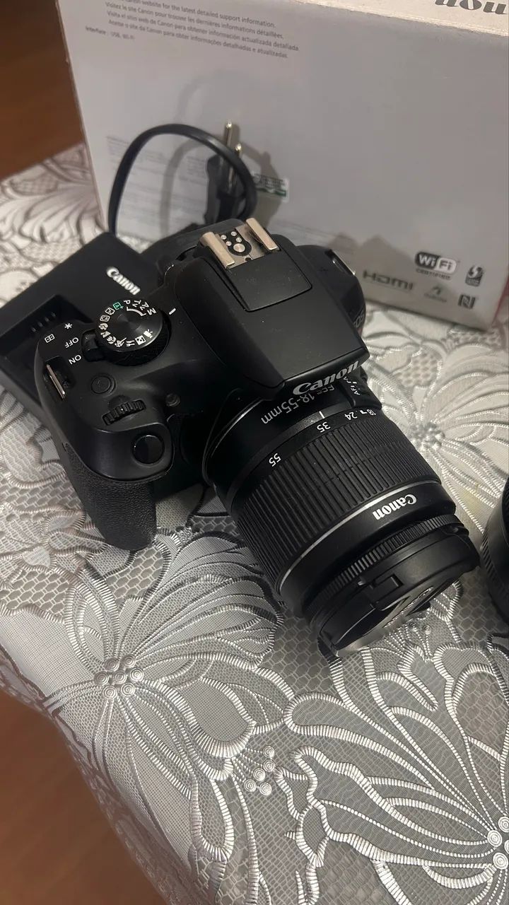 Cânon T6 + 2 lentes+ Flash + Rádio 