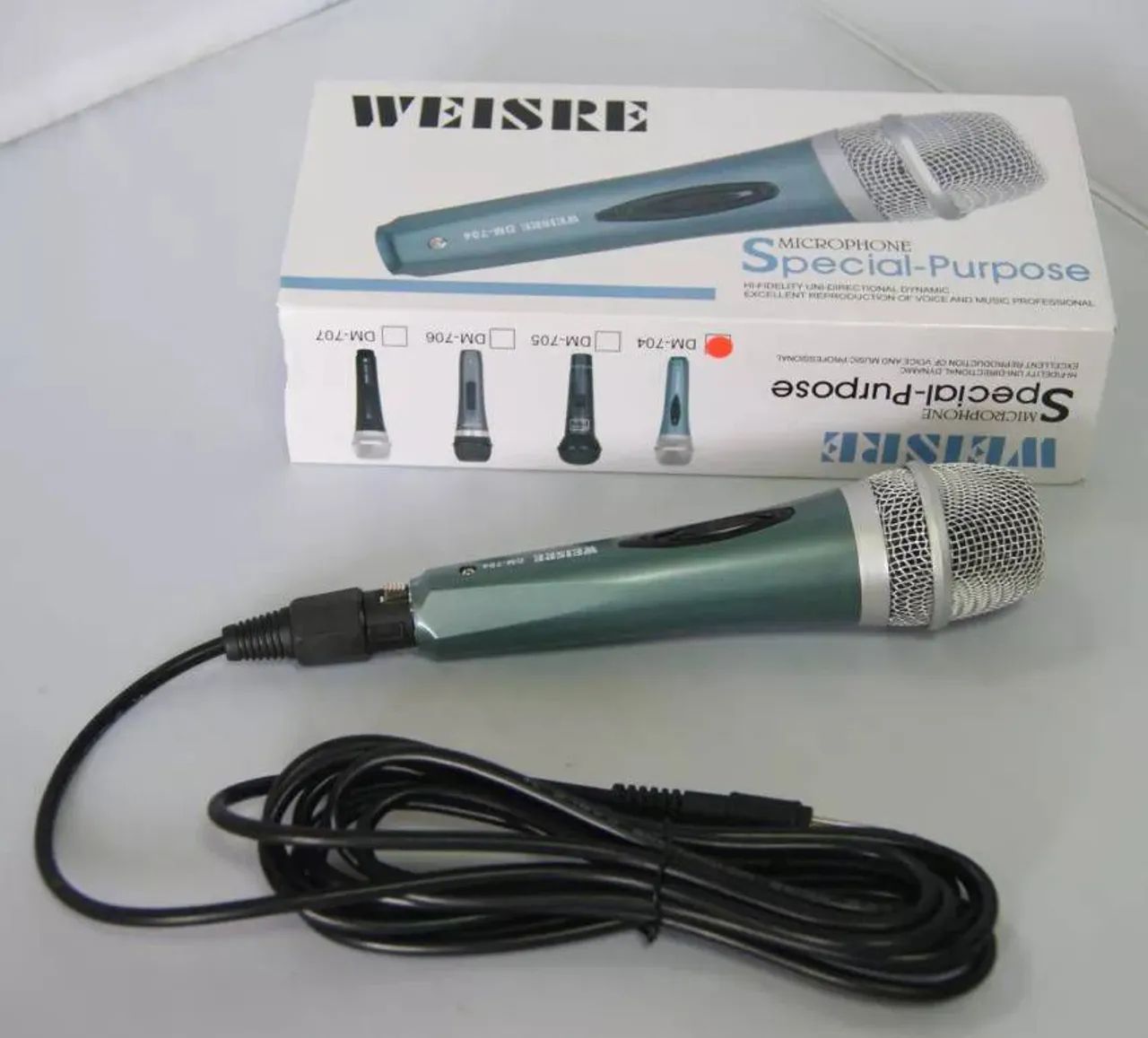 Microfone com Fio WEISRE DM-704 Novo na Caixa