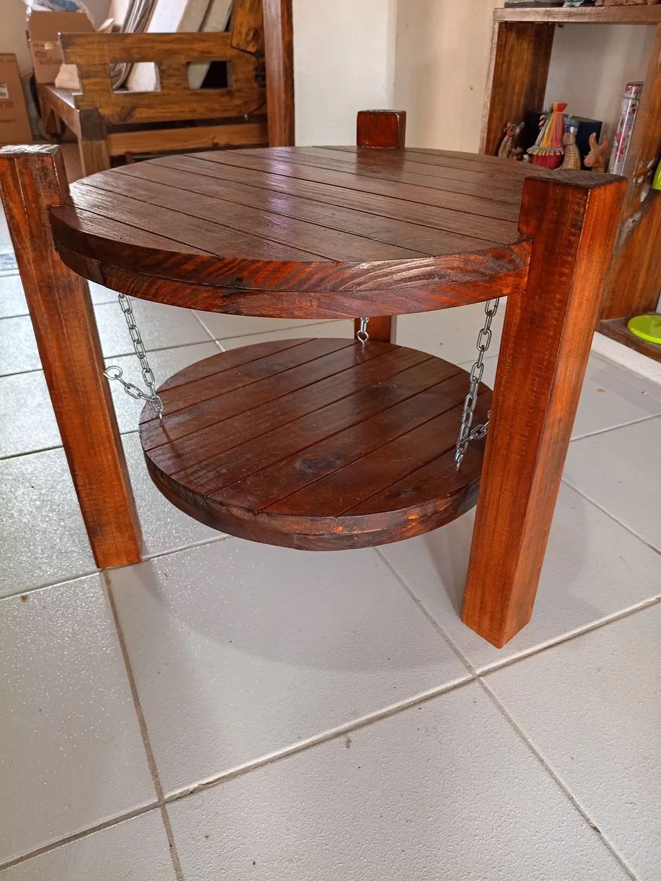 Mesa de centro de madeira estilo rústico para RETIRAR  - Foto 2