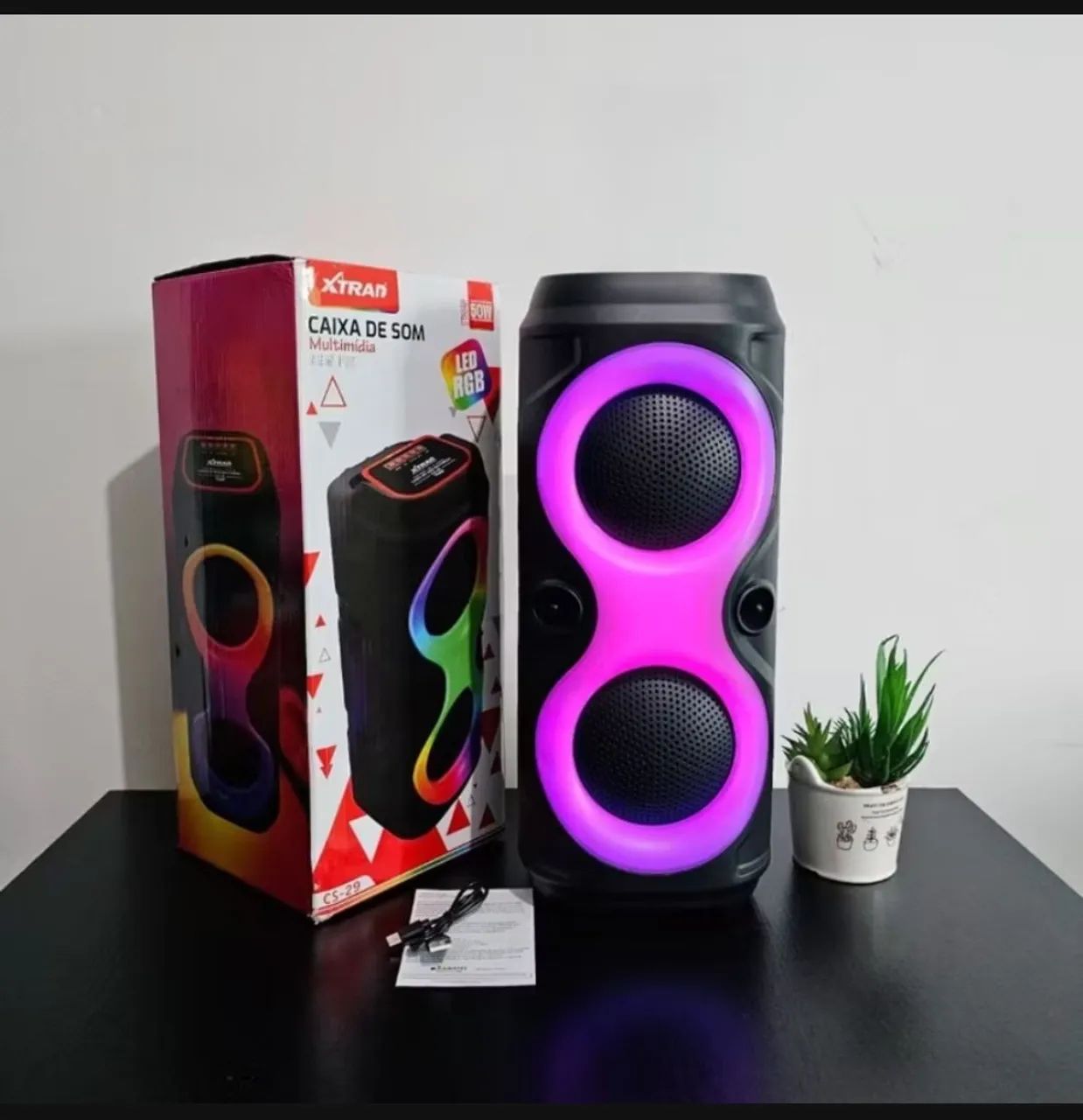 Caixa de Som Xtrad CS-29 30W Bluetooth RGB LED - Nova - Foto 3