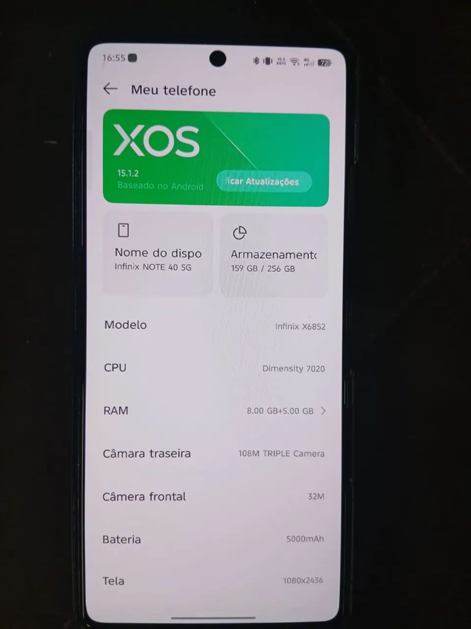 Celular Infinix Note 40 5G 256GB - Foto 3