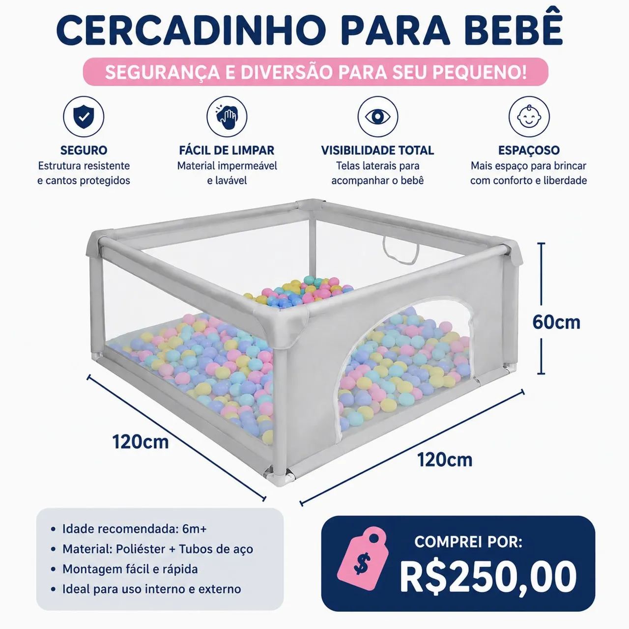 Cercadinho para bebê 