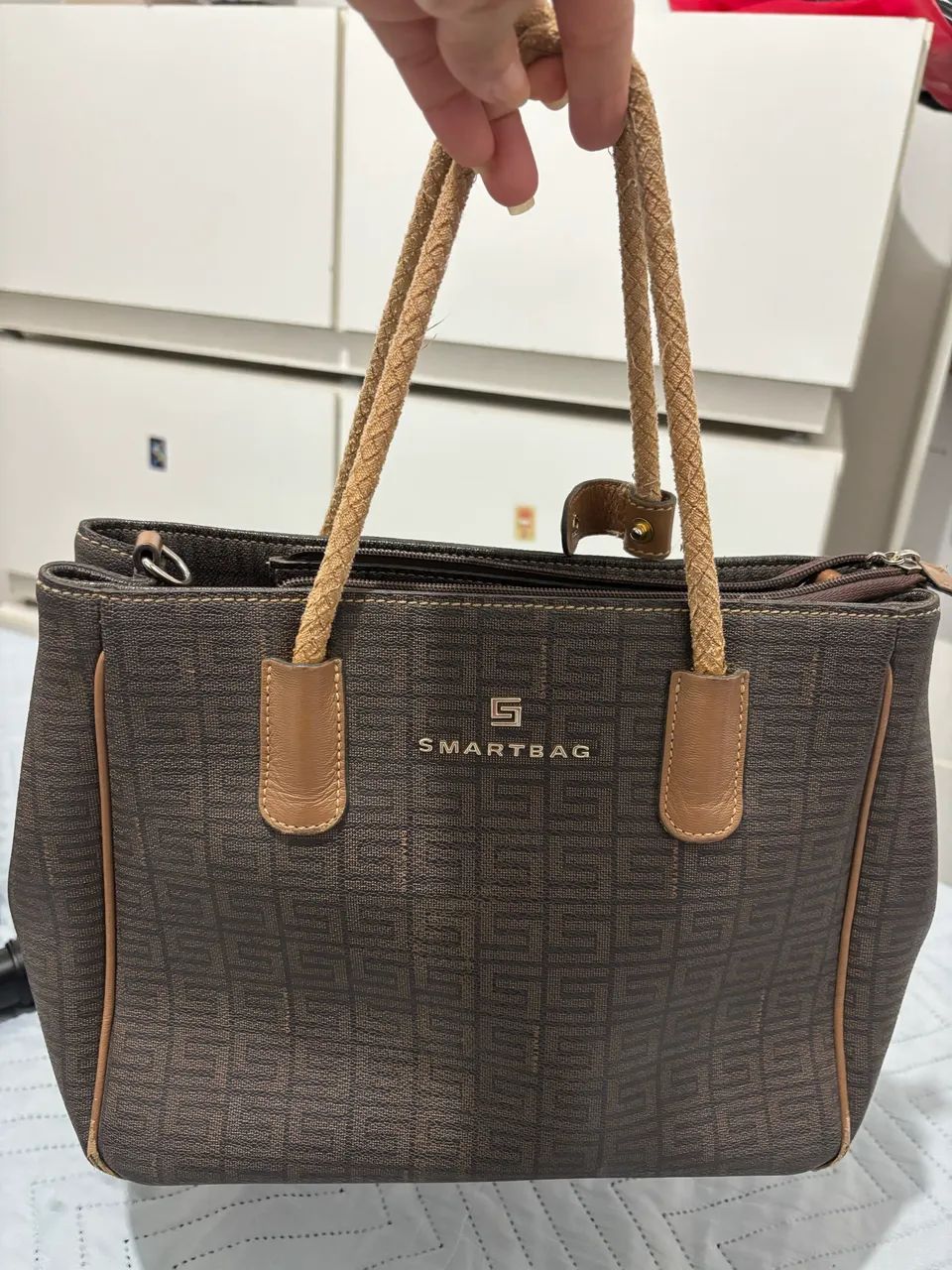 Bolsa Feminina Monograma em Couro  - Smartbag