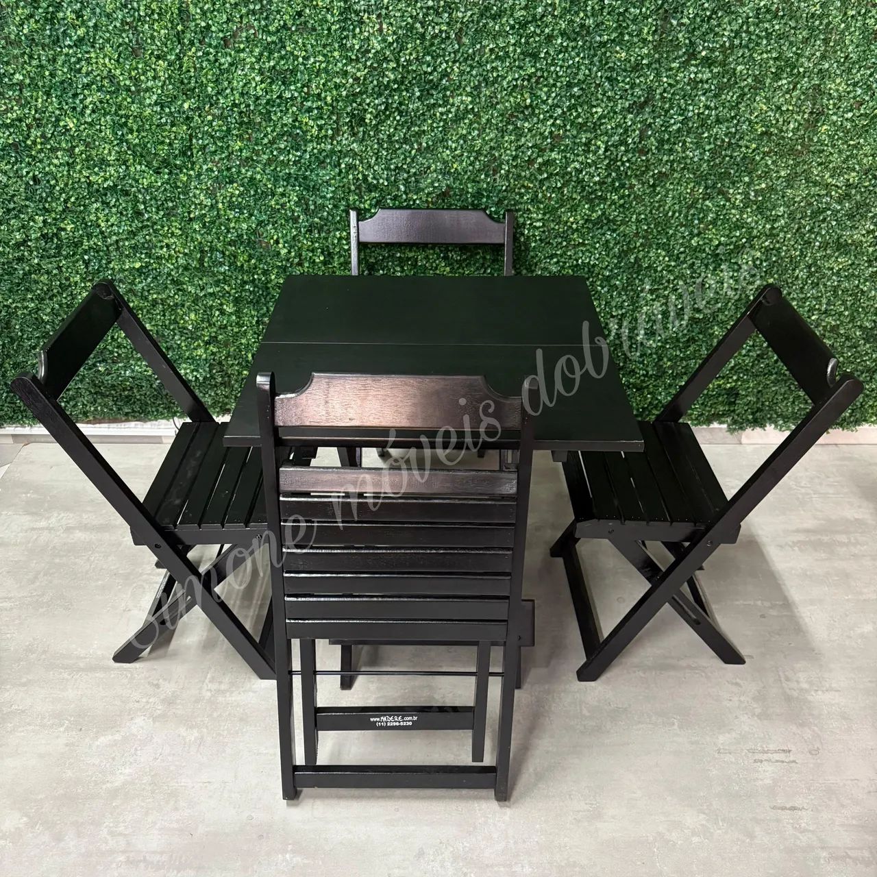 Mesa dobravel 70x70 em madeira maciça - Foto 5