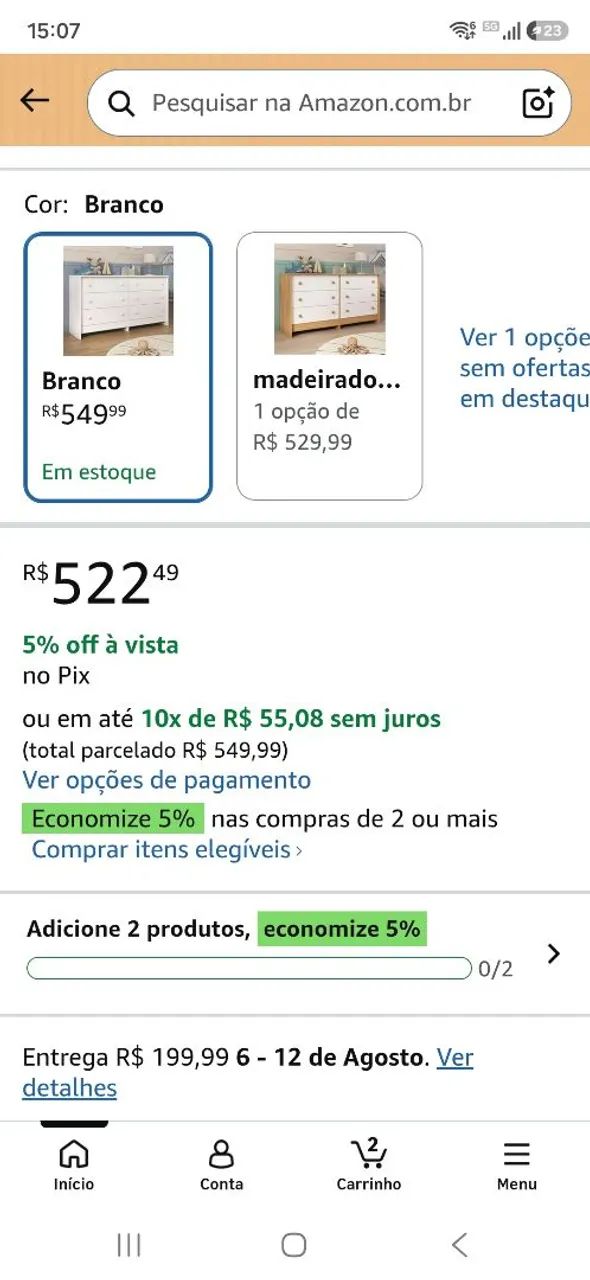 Cômoda Infantil 136cm com 6 Gavetas Flex - Foto 5