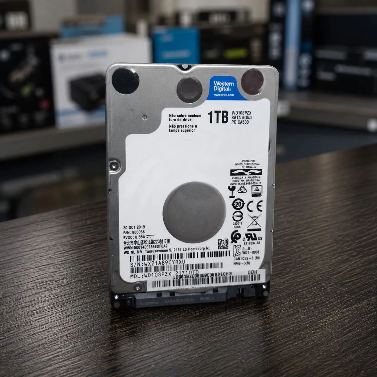 HD 1TB Western Digital - Testado com saúde de 100%