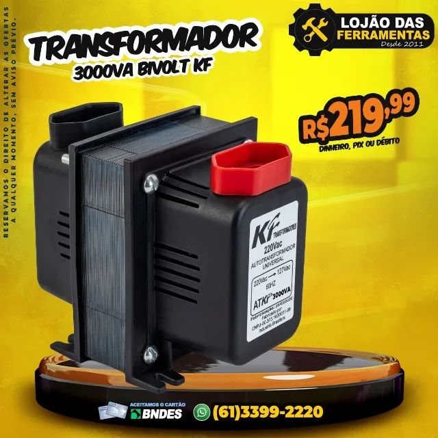 Transformador 3000VA Bivolt KF