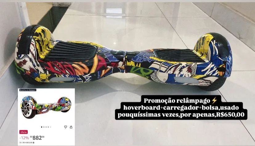 Hoverboard+carregador+bolsinha 