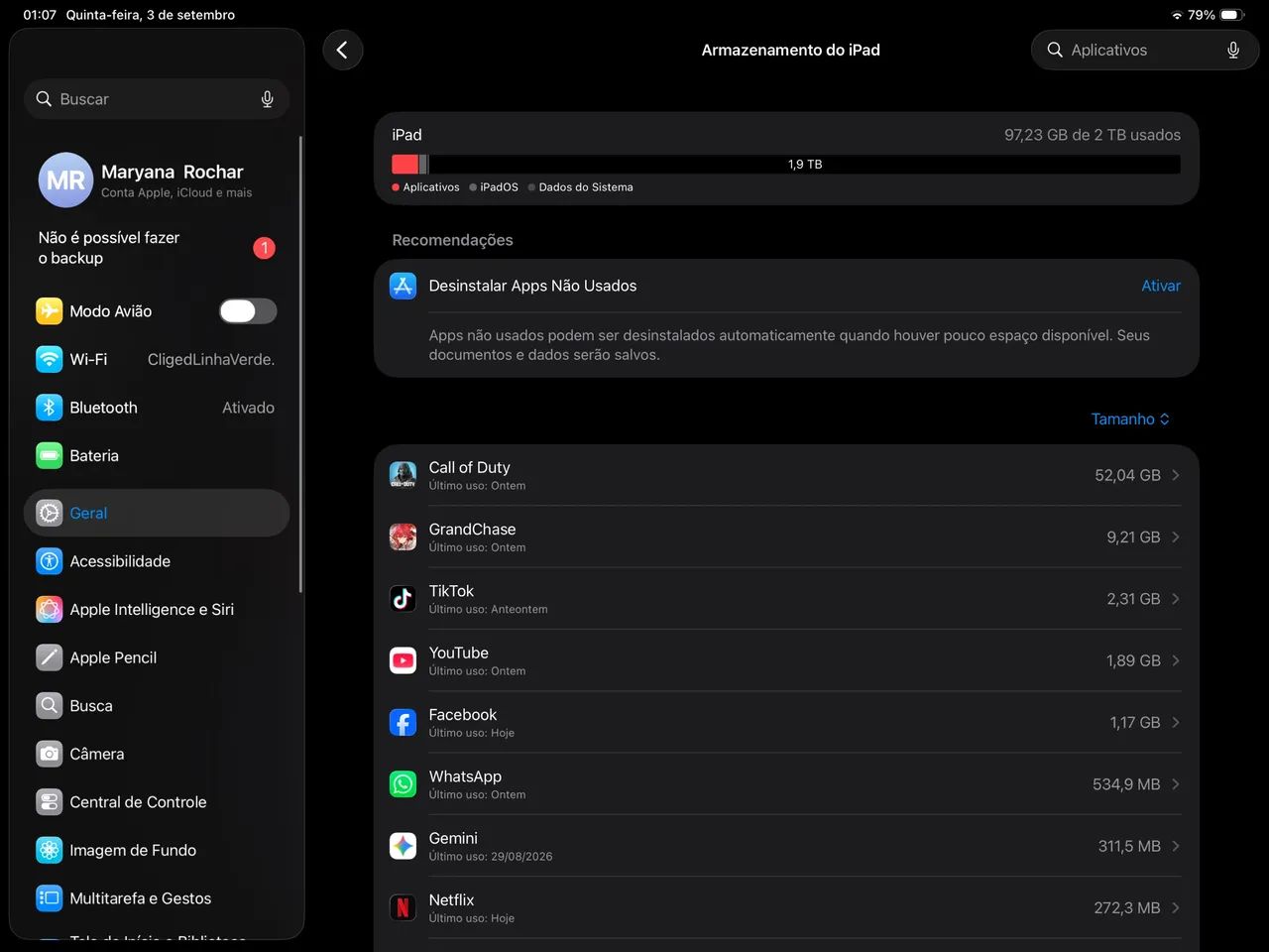 iPad Pro m4 13 polegadas 2t memória  - Foto 3