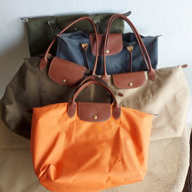 orange longchamp bolsa
