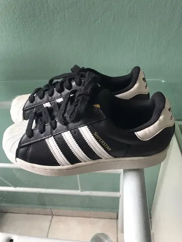 Tênis Adidas Original Super Star Preto e Branco Usado Poucas Vezes, Tênis  Feminino Adidas Usado 91668616