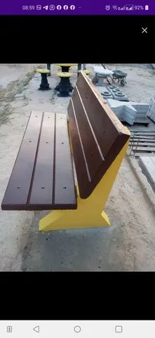 Banco de concreto com encosto  - Foto 3