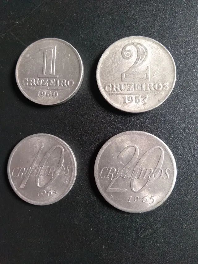 MOEDAS CRUZEIRO ALUMÍNIO 