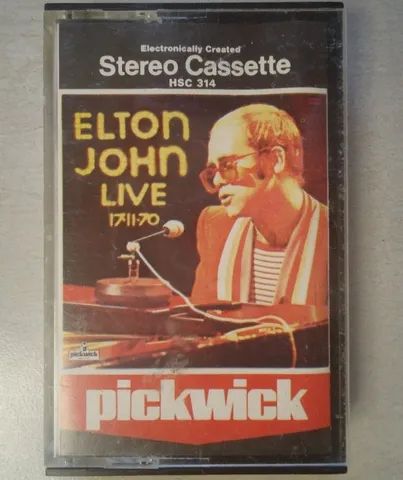K7 Elton John 1977 Live 17-11-70, Fita Cassete Original Importada