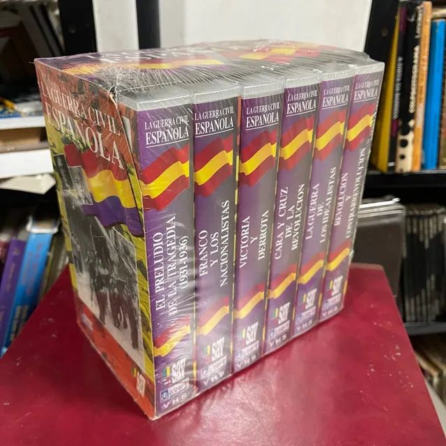 Coleção box 6 vhs la guerra espanola lacrado