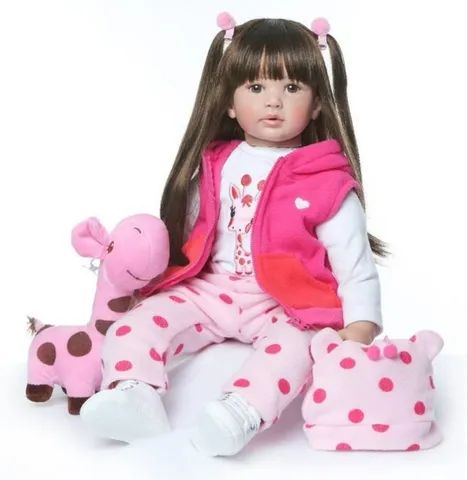 Boneca Bebe Reborn Silicone Girafinha