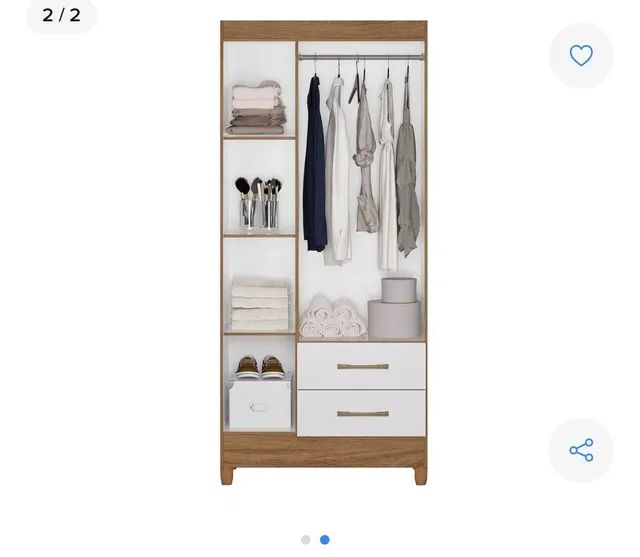 GUARDA ROUPA NOVO 3 PTS - Foto 2