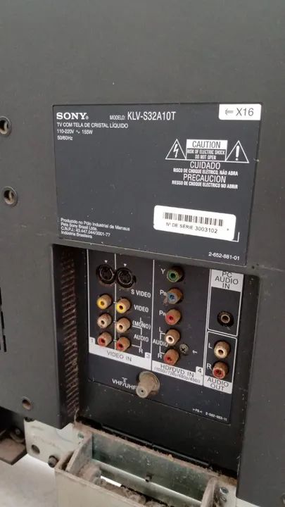 TV Sony KLV-S32A10T 32 polegadas