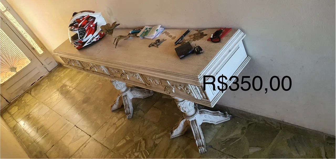 Conjunto de Mesa de Jantar em Madeira, estante e mais  - Foto 6