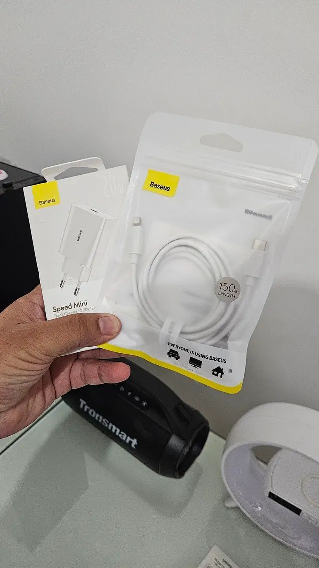 Baseus Carregador 20W Turbo Completo Lightning para Iphone 