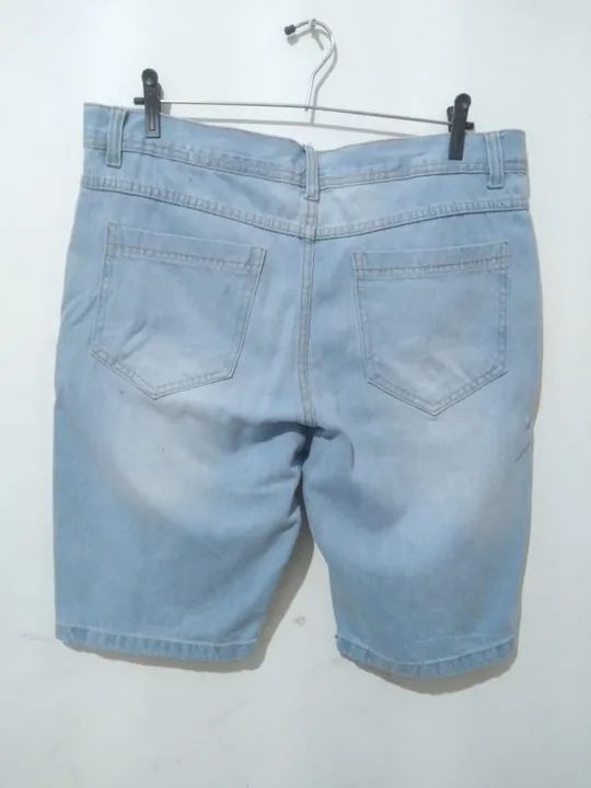 Bermuda Masculina Jeans Rasgado Estiloja Básica - Foto 5