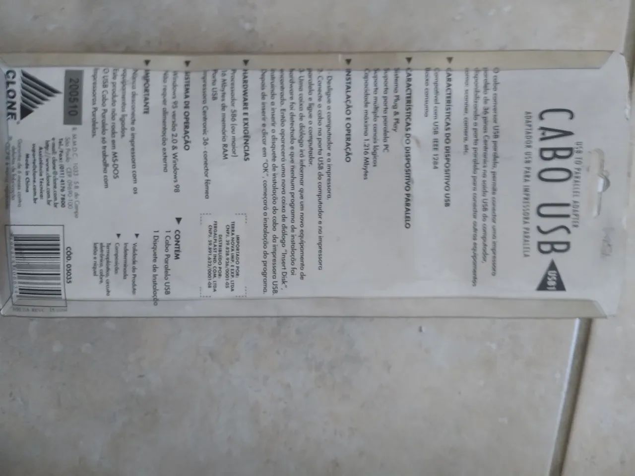 Cabo USB para Impressora Paralela - Foto 2