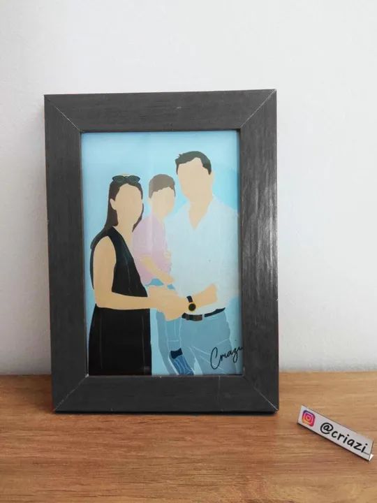 Quadro Ilustração Faceless portrait minimalista, otimo presente. - Foto 6