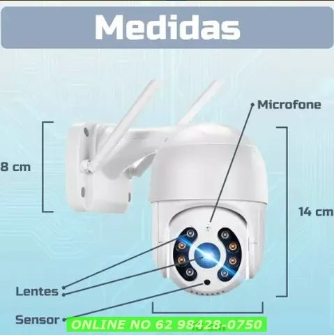 Kit com 2 Camera Segurança Gira 320° Smart Ip Wifi Full Hd externa  - Foto 4
