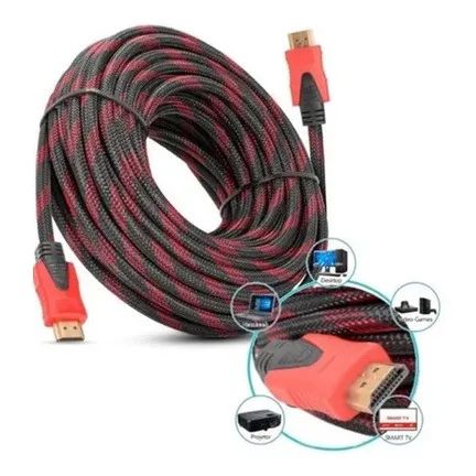 cabo hdmi com malha 10m  1.4  le-6612 it -blue