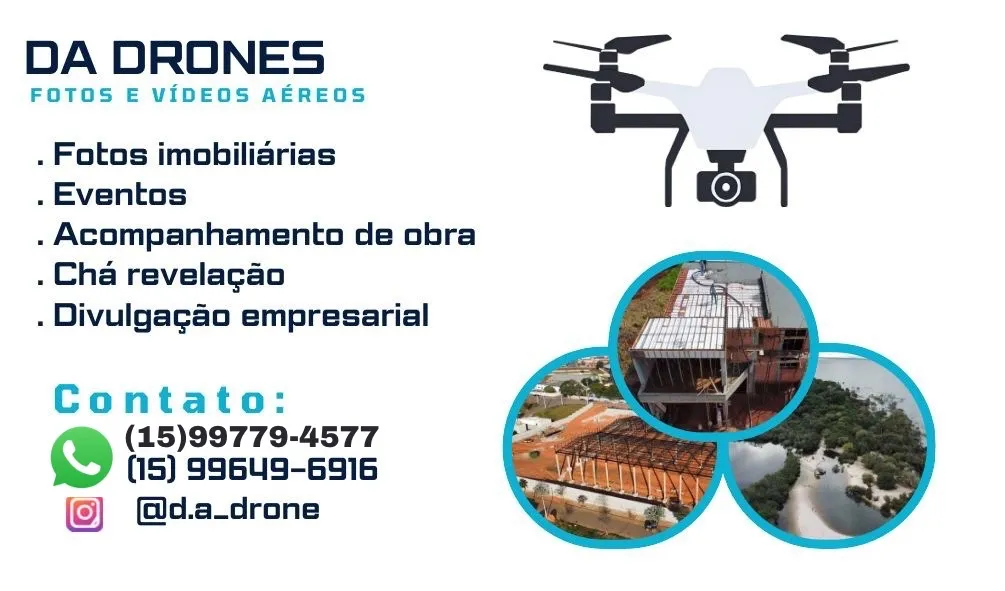 Fotos e vídeos aéreo feito com drone
