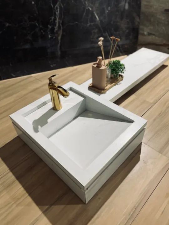 Pia de banheiro em porcelanato  - Foto 5