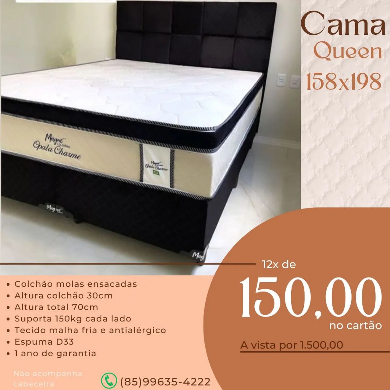 CAMA BOX QUEEN 158X198  - Foto 2