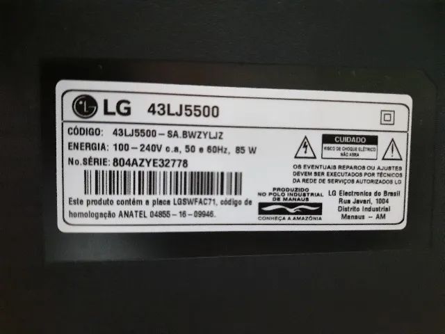 SmartTV LG 43" funcionando com display quebrado. - Foto 5