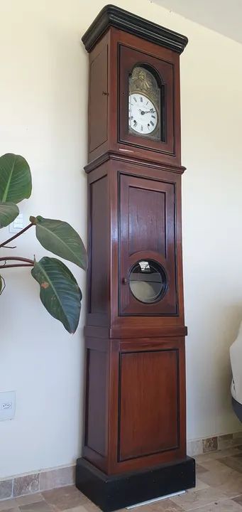 Antigo relógio de coluna pedestal francês contoise, funciona.